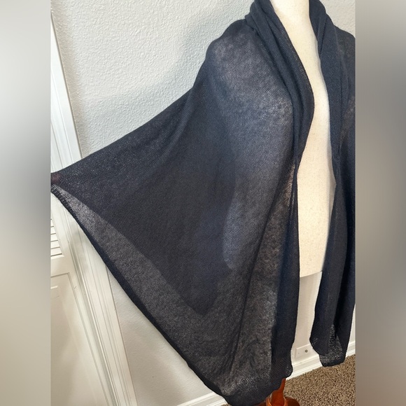 The Fisher Project by Eileen Fisher Black Mohair Wrap/Scarf - Picture 3 of 13